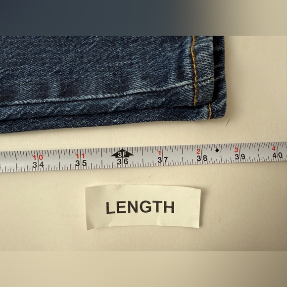 Levi’s Jeans Womens 28 Blue Premium Wedgie Button Fly Straight Leg Dark Wash - Picture 13 of 14